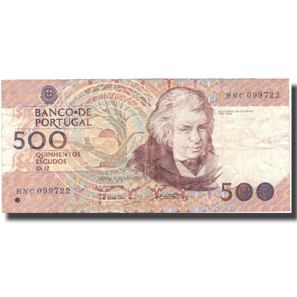 Geldschein, Portugal, 500 Escudos, 1989, 1989-10-04, KM:180c, SS
