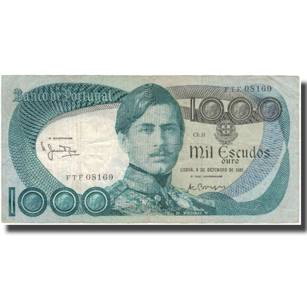 Geldschein, Portugal, 1000 Escudos, 1981, 1985-03-12, KM:175c, S+