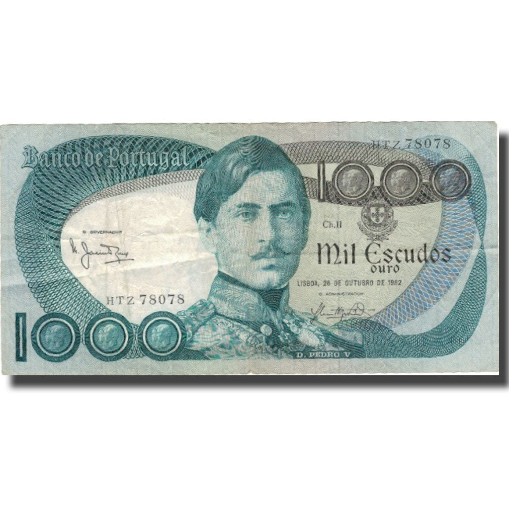 Geldschein, Portugal, 1000 Escudos, 1982, 1982-10-26, KM:175e, SS