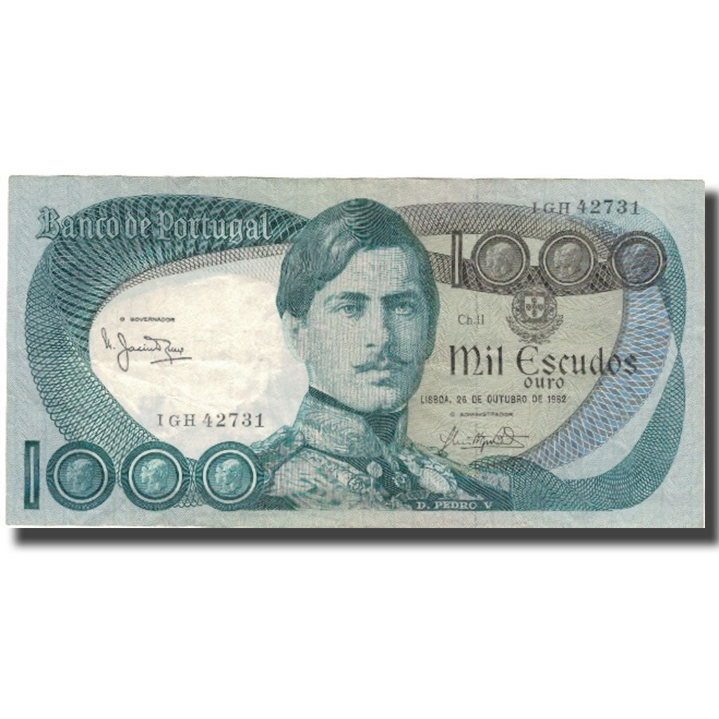 Geldschein, Portugal, 1000 Escudos, 1982, 1982-10-26, KM:175e, SS
