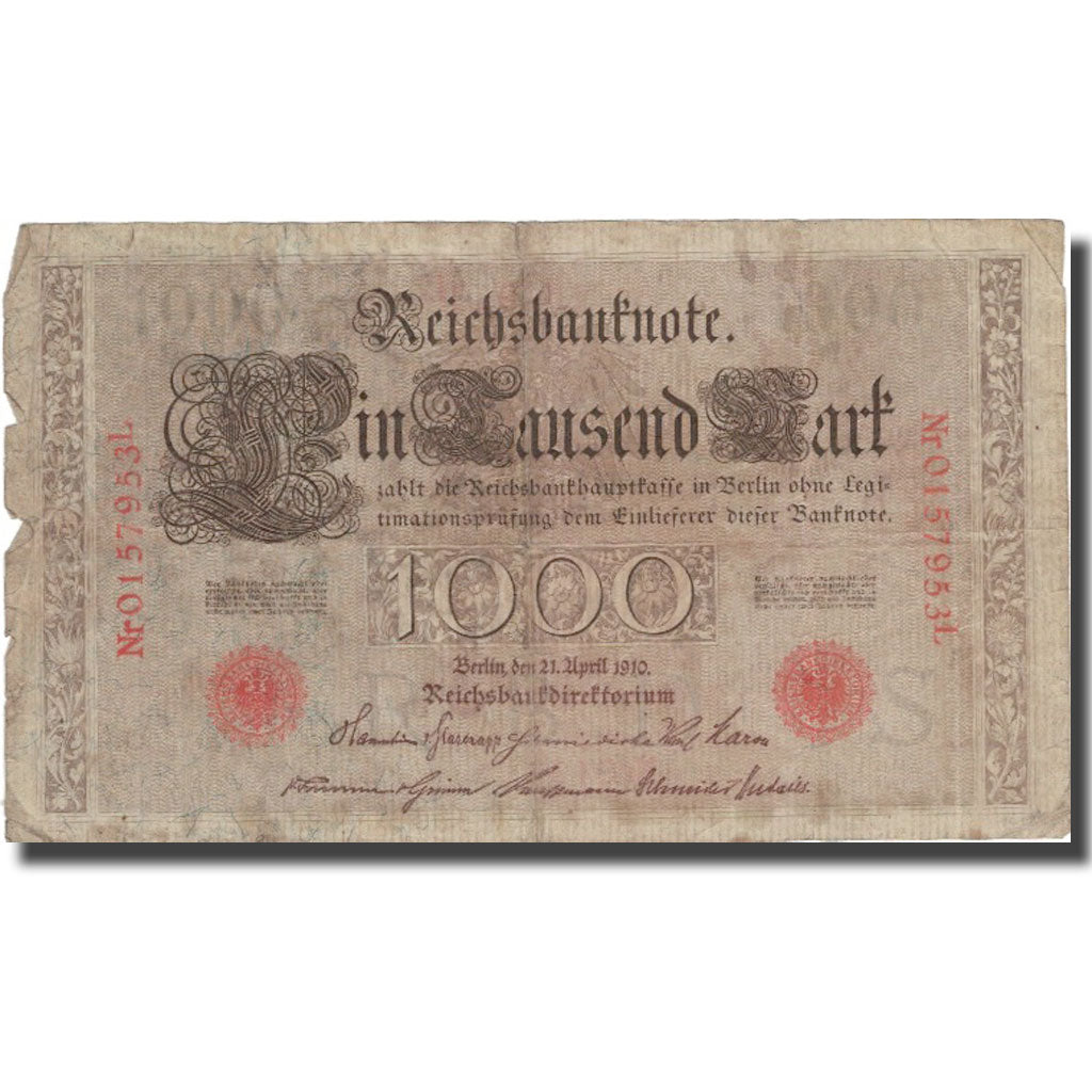 Biljet, Duitsland, 1000 Mark, 1910, 1910-04-21, KM:44b, B