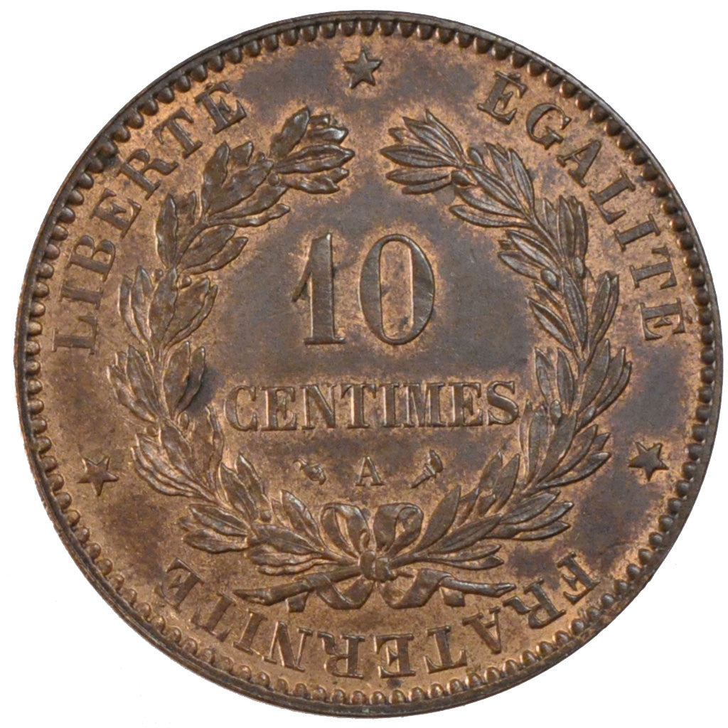 Monnaie, France, Cérès, 10 Centimes, 1898, Paris, SUP+, Bronze, Gadoury:265a