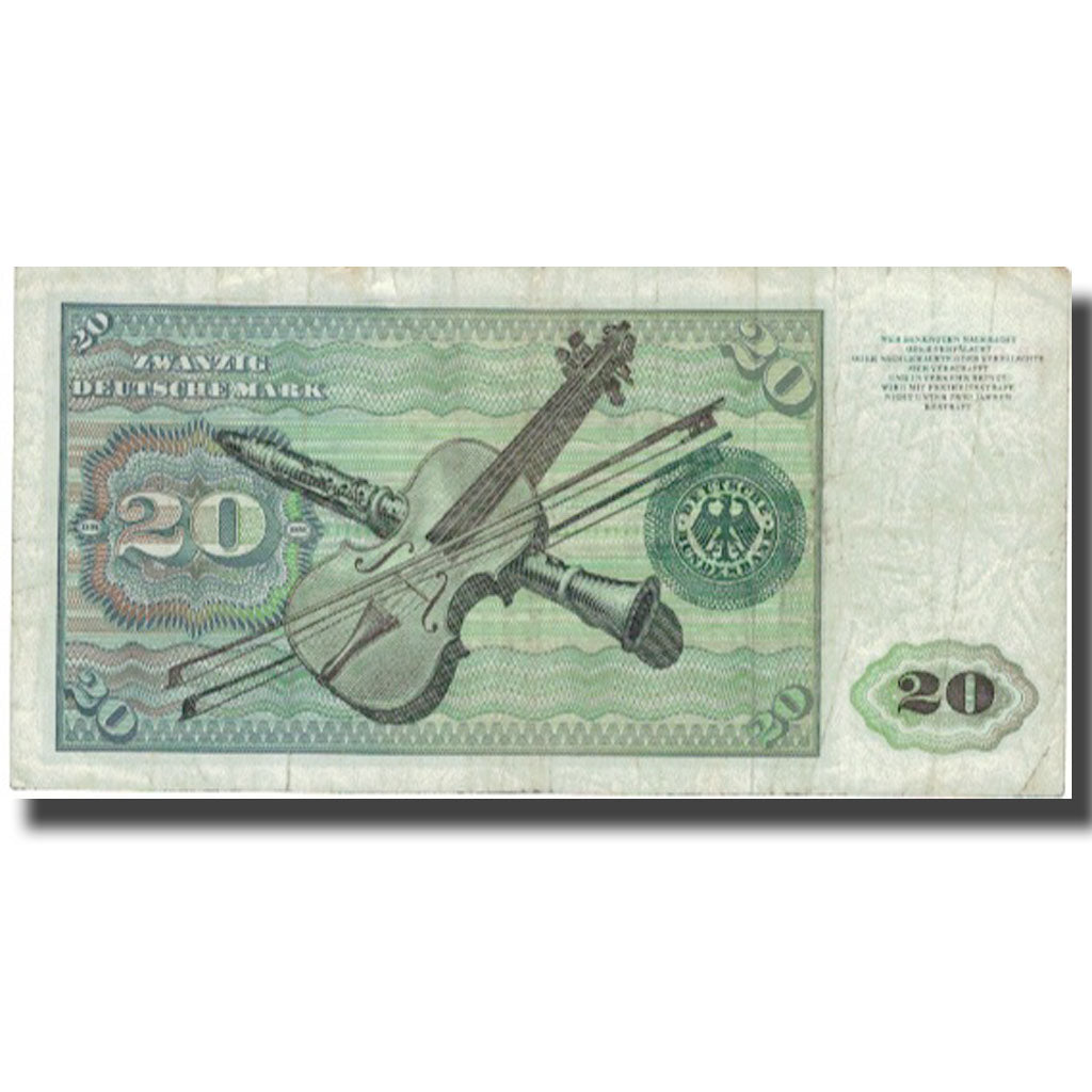 Banknote, GERMANY - FEDERAL REPUBLIC, 20 Deutsche Mark, 1960, 1960, KM:20a