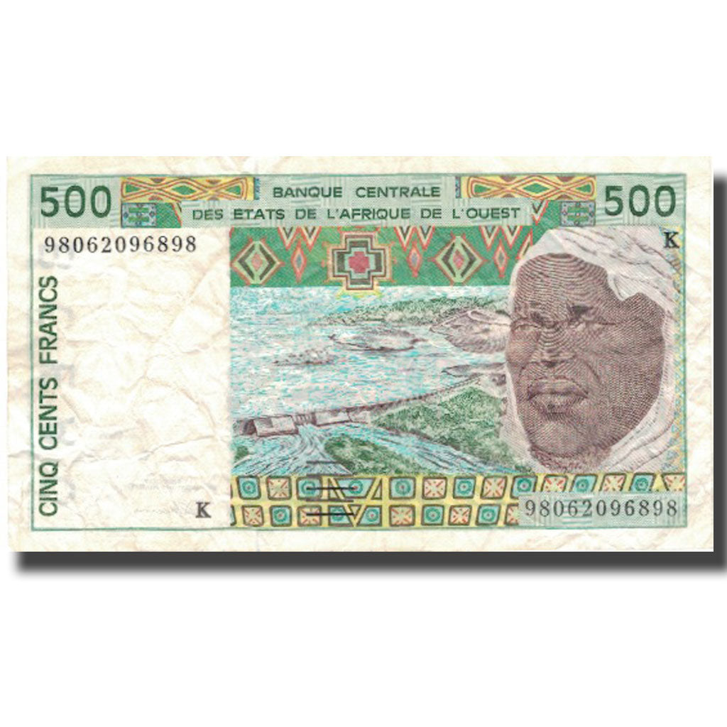 Banknote, West African States, 500 Francs, 1997, 1997, KM:710Kh, VF(20-25)
