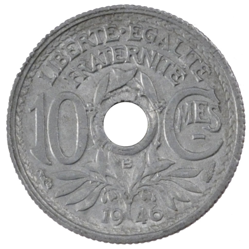 Münze, Frankreich, Lindauer, 10 Centimes, 1946, Beaumont le Roger, VZ, Zinc