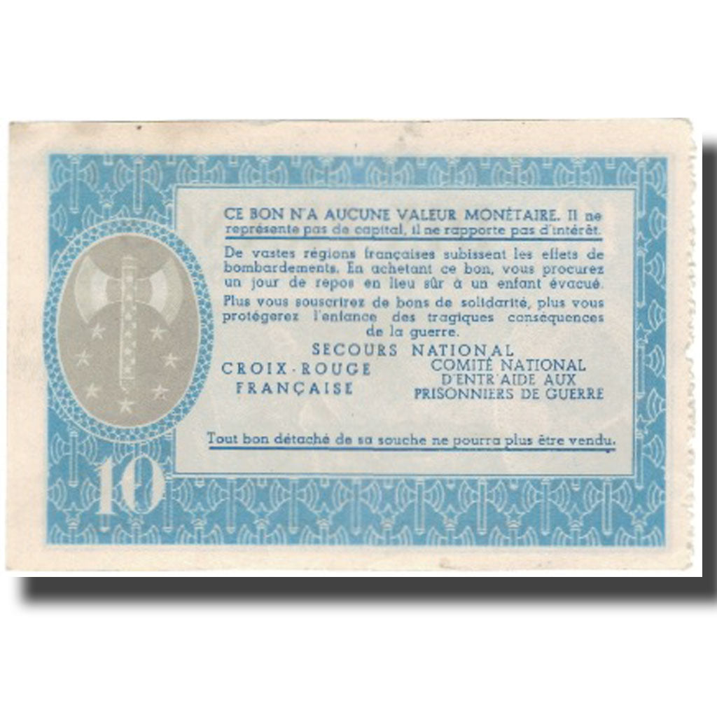 Francja, Bon de Solidarité, 10 Francs, 1941, UNC(63)