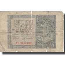 Banknote, Poland, 1 Zloty, 1941, 1941, KM:99, VG(8-10)