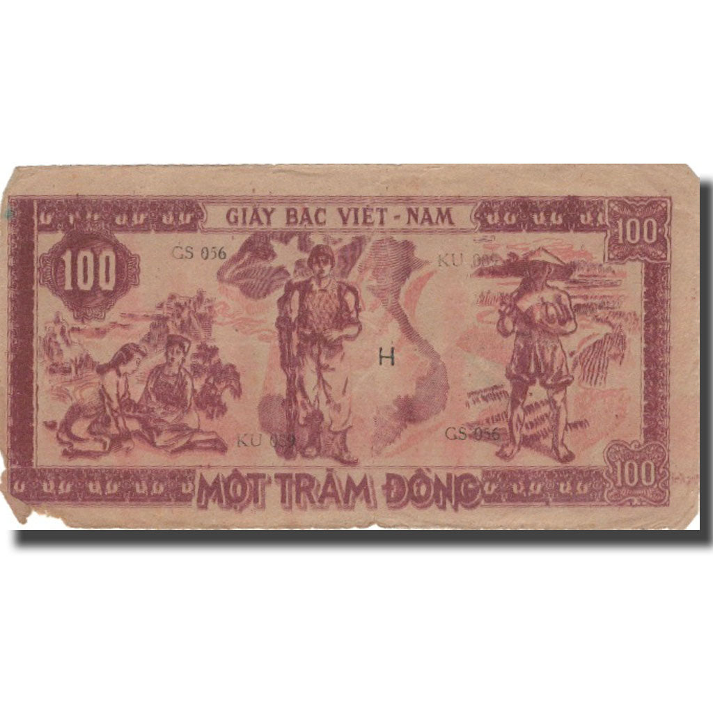 Biljet, Viëtnam, 100 D<ox>ng, 1948, 1948, KM:28a, TB+
