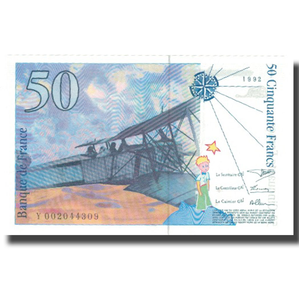 France, 50 Francs, 50 F 1992-1999 ''St Exupéry'', 1992, 1992, NEUF