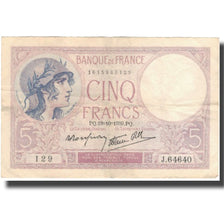 Francia, 5 Francs, 5 F 1917-1940 ''Violet'', 1939, 1939-10-19, MBC