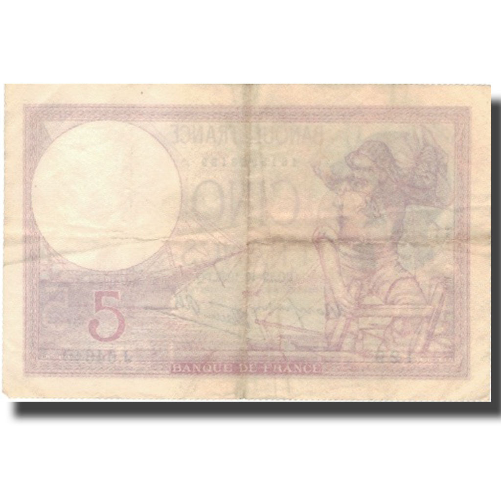 Francia, 5 Francs, 5 F 1917-1940 ''Violet'', 1939, 1939-10-19, MBC