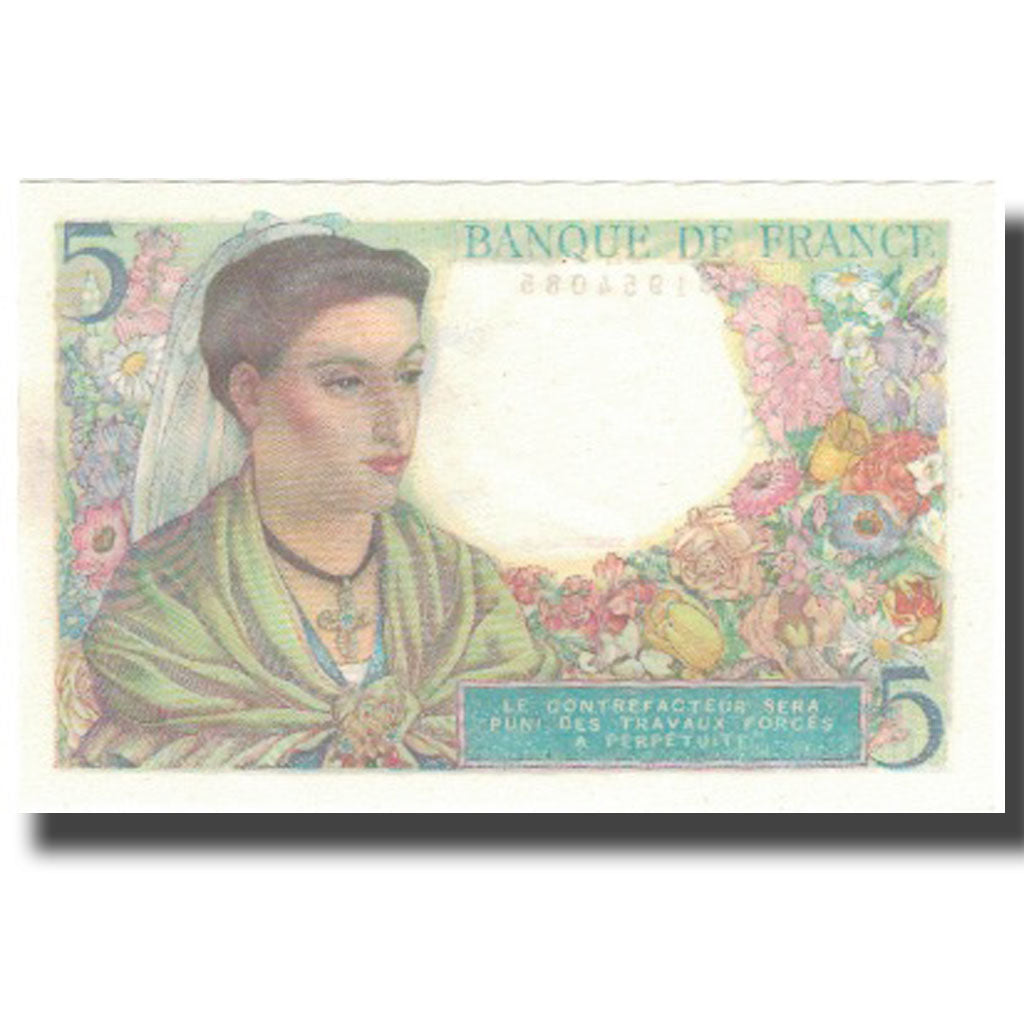France, 5 Francs, 5 F 1943-1947 ''Berger'', 1943, 1943-08-05, UNC(64)