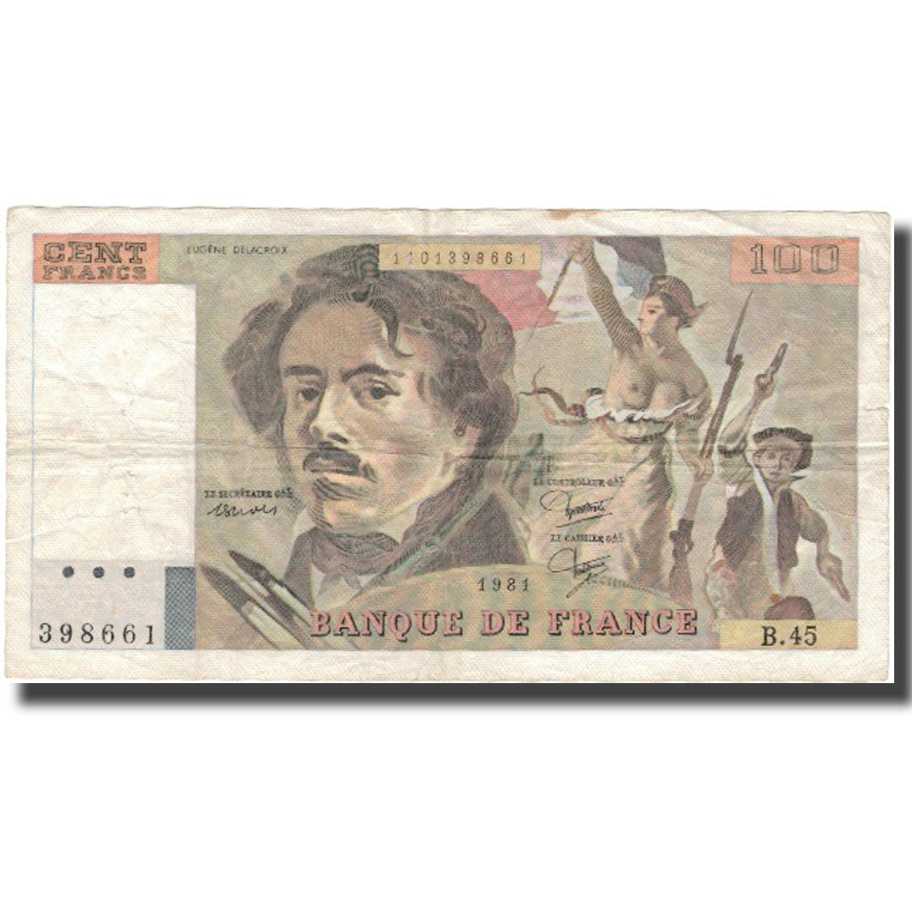 France, 100 Francs, 1981, 1981, VF(30-35), KM:154b