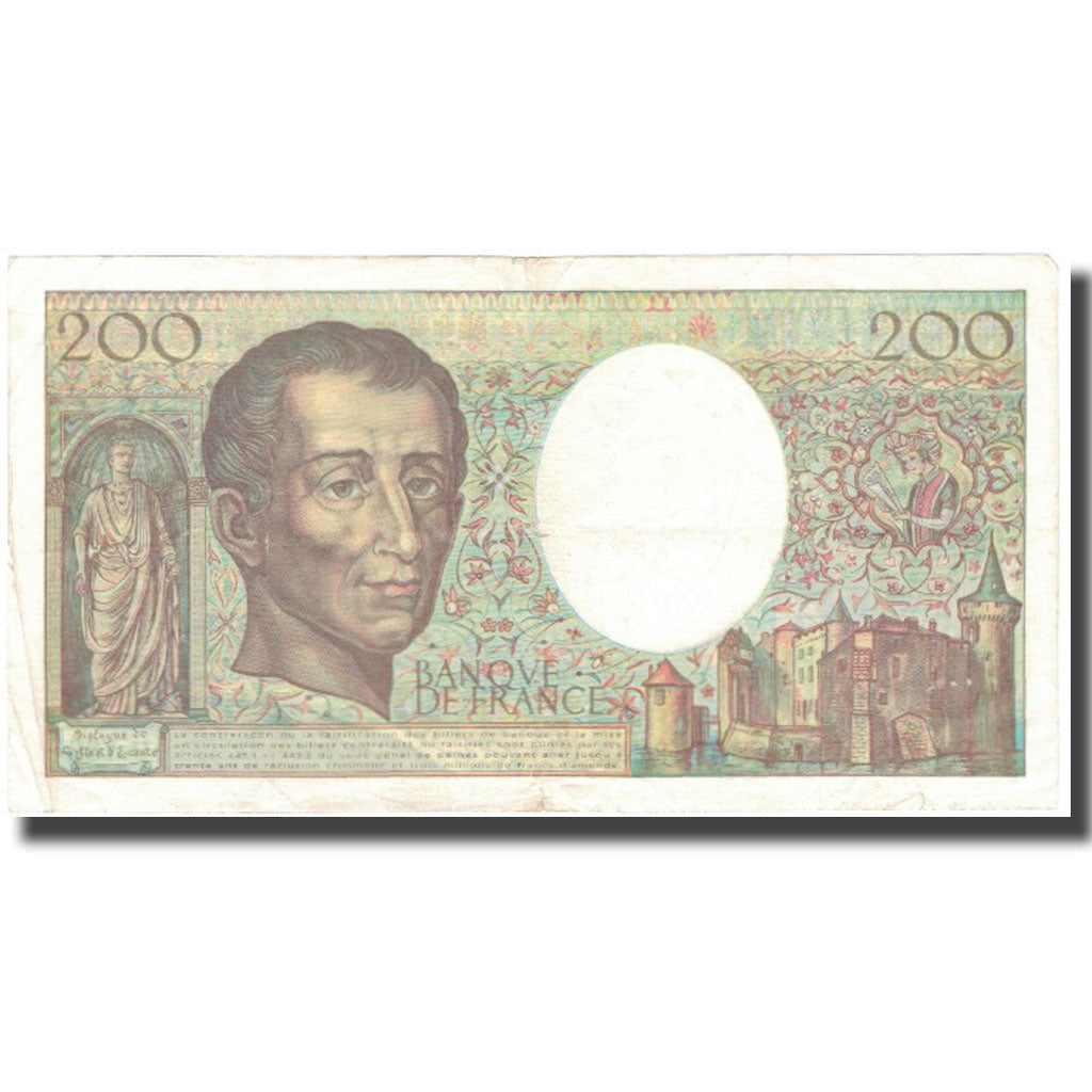 Francja, 200 Francs, 1994, 1994, EF(40-45), KM:155f