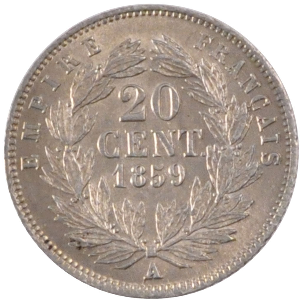 Coin, France, Napoleon III, Napoléon III, 20 Centimes, 1859, Paris, AU(55-58)