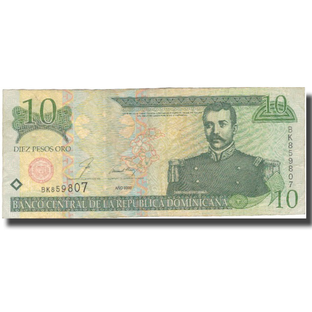 Banknote, Dominican Republic, 10 Pesos Oro, 2000, 2000, KM:159a, VF(30-35)