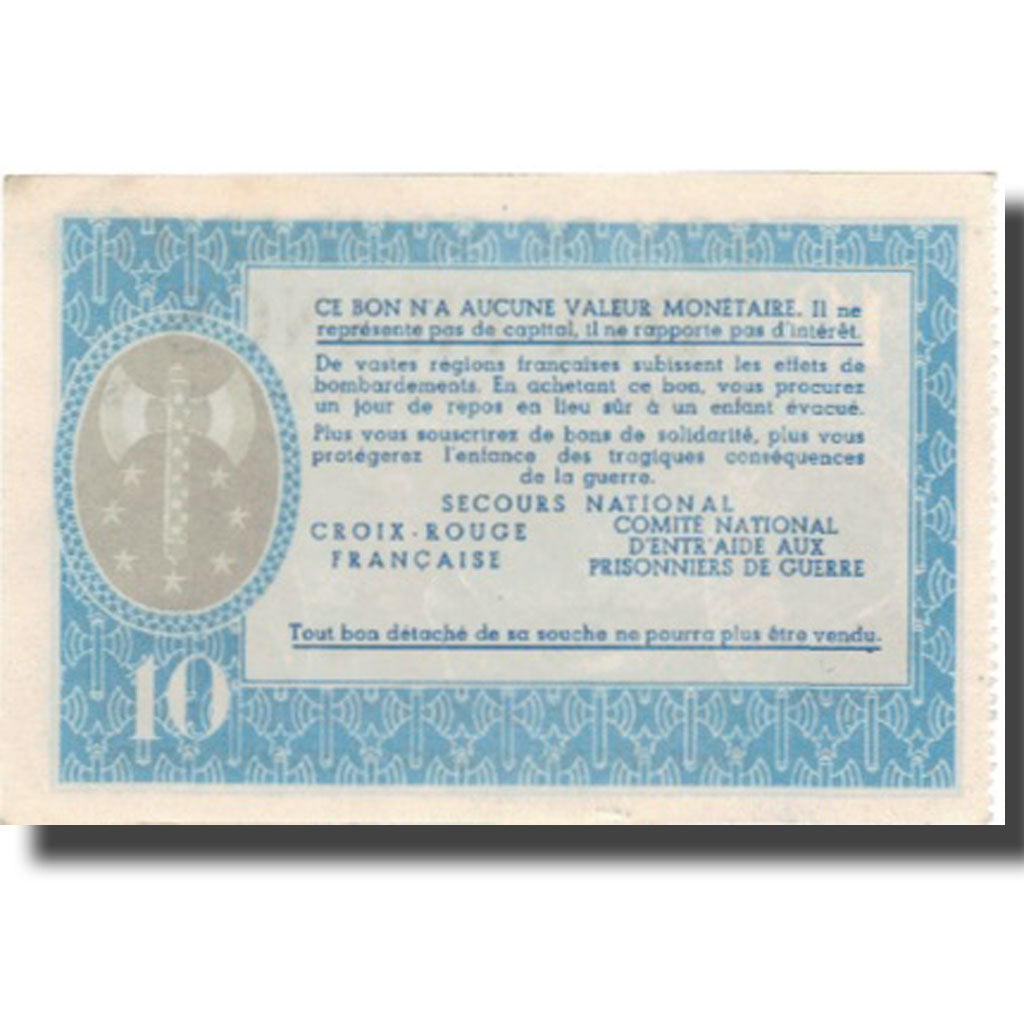 France, Bon de Solidarité, 10 Francs, 1941, UNC(63)