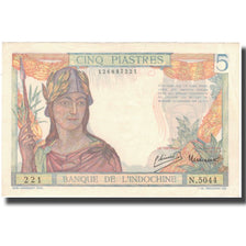 Banconote, INDOCINA FRANCESE, 5 Piastres, Undated (1936), KM:55d, SPL