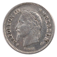 FRANCE, Napoléon III, 20 Centimes, 1867, Strasbourg, KM #808.2, VF(30-35), S...