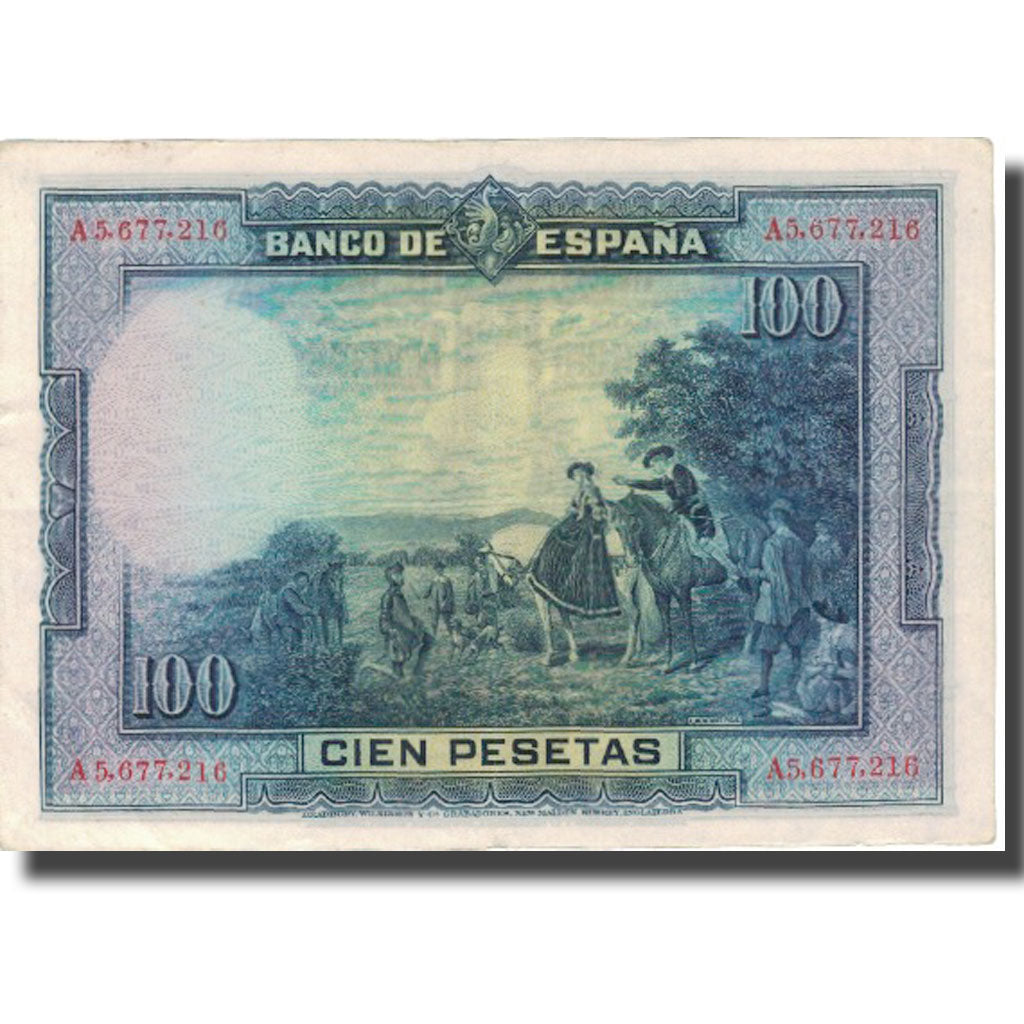 Banknot, Hiszpania, 100 Pesetas, 1928, 1928-08-15, KM:76a, AU(50-53)