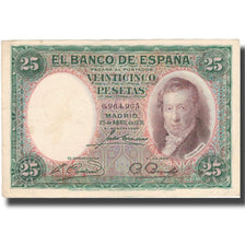 Banknote, Spain, 25 Pesetas, 1931, 1931-04-25, KM:81, VF(30-35)