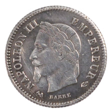Second Empire, 20 Centimes Napoléon III tête laurée, grand module