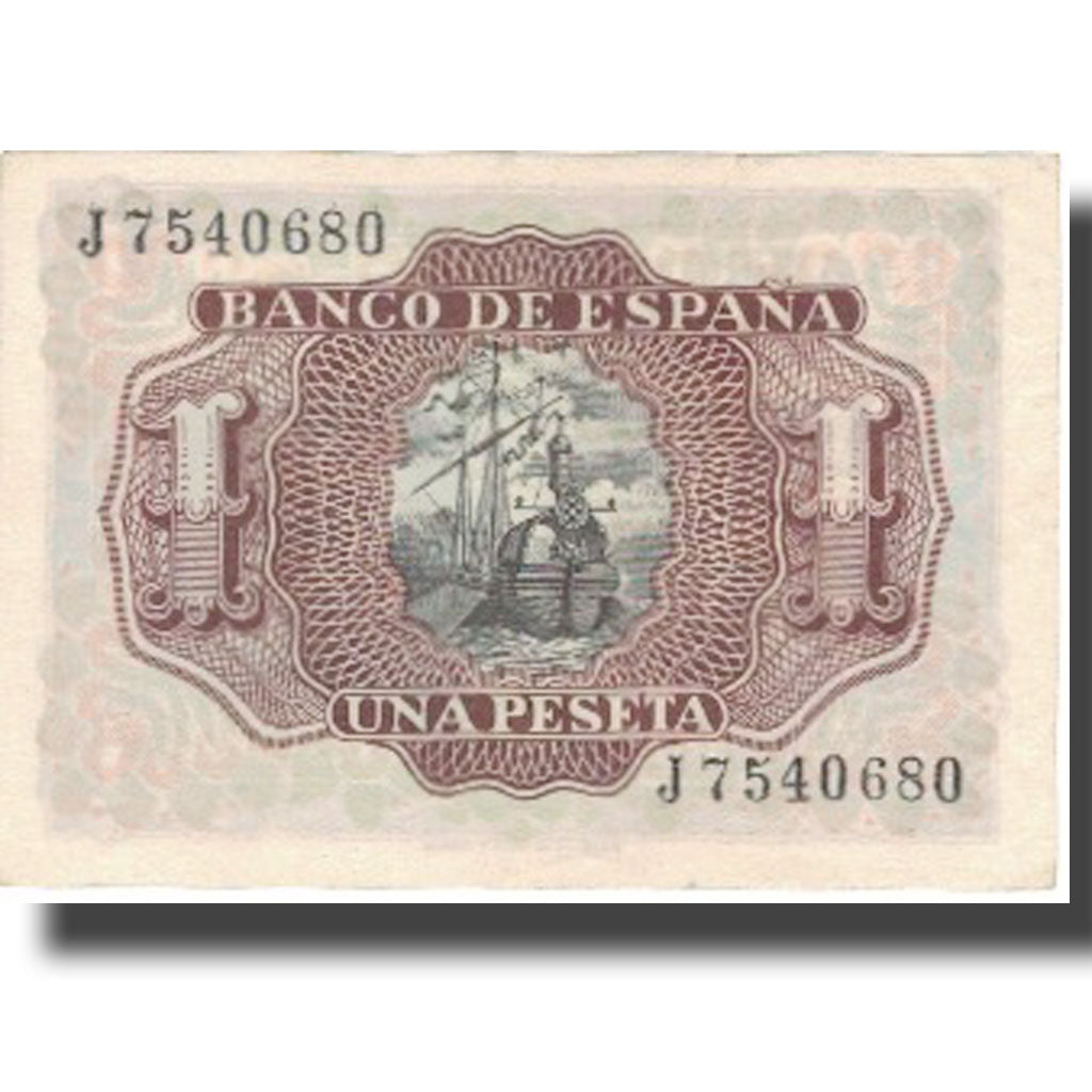 Banknote, Spain, 1 Peseta, 1953, 1953-07-22, KM:144a, UNC(60-62)
