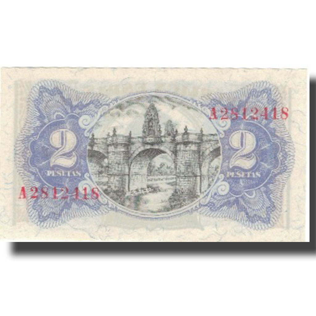Banknote, Spain, 2 Pesetas, 1938, 1938, KM:95, UNC(65-70)