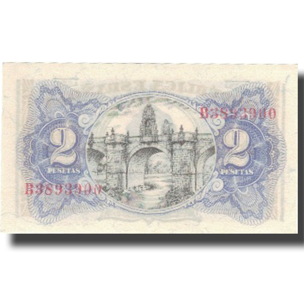 Banknote, Spain, 2 Pesetas, 1938, 1938, KM:95, UNC(65-70)