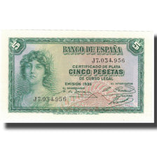 Banconote, Spagna, 5 Pesetas, 1935, 1935, KM:85a, SPL
