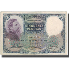 Banknote, Spain, 50 Pesetas, 1931, 1931-04-25, KM:82, EF(40-45)