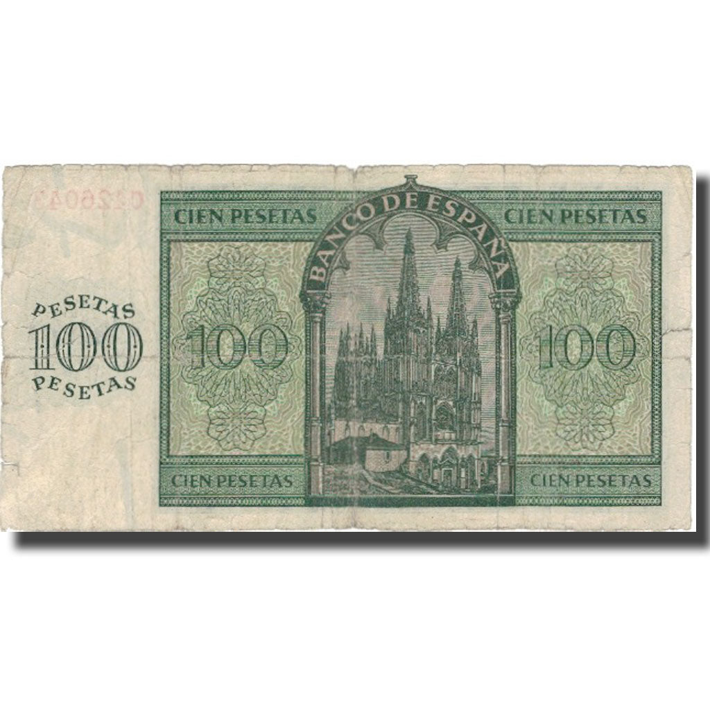 Banconote, Spagna, 100 Pesetas, 1936, 1936-11-21, KM:101a, BB
