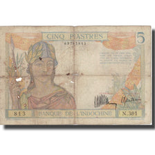 Billet, FRENCH INDO-CHINA, 5 Piastres, Undated (1932-39), KM:55a, B