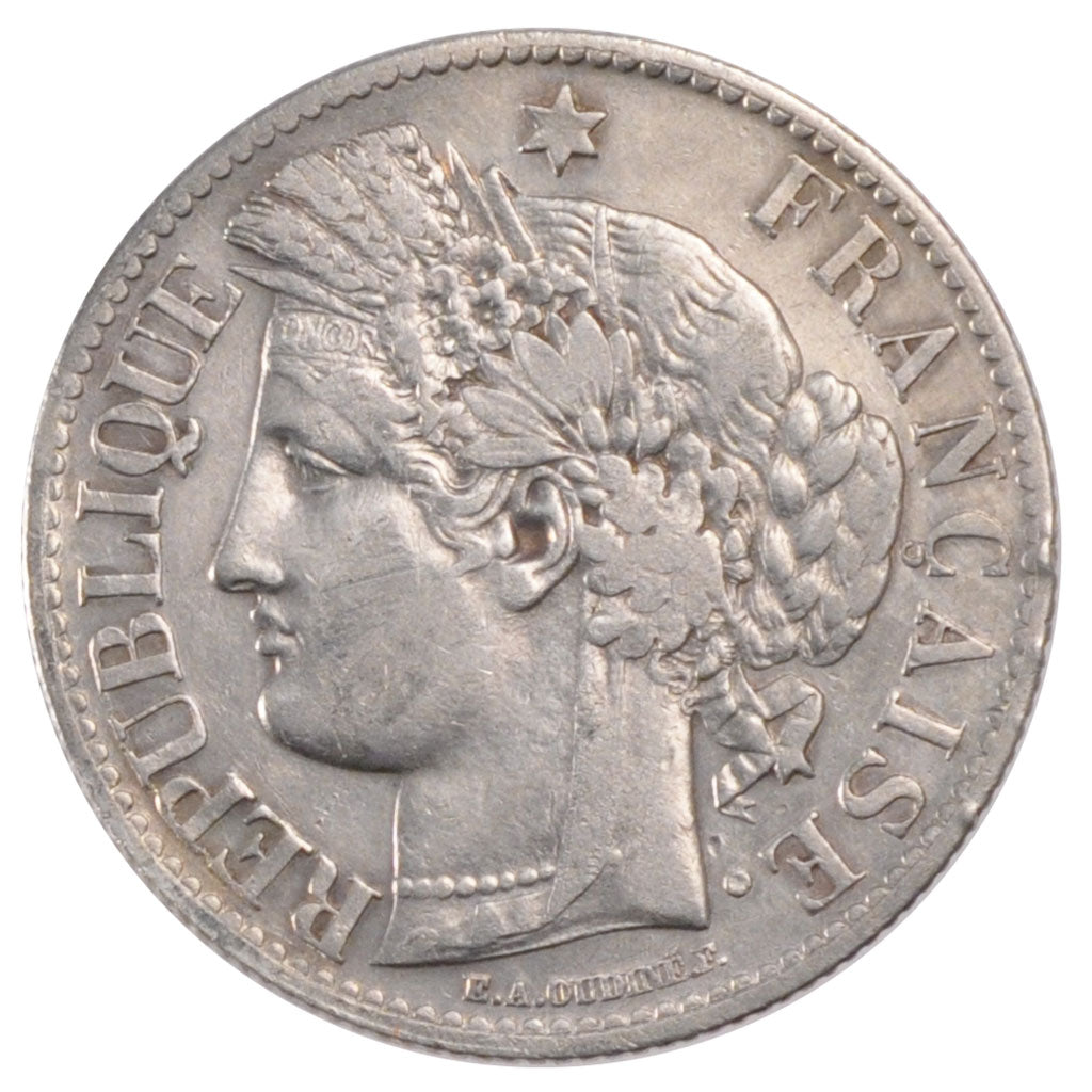 Coin, France, Cérès, 2 Francs, 1871, Paris, EF(40-45), Silver, Gadoury:530