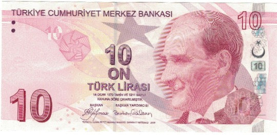 Banknote, Turkey, 10 Lira, 1970, 1970-10-14, KM:223, UNC(60-62)