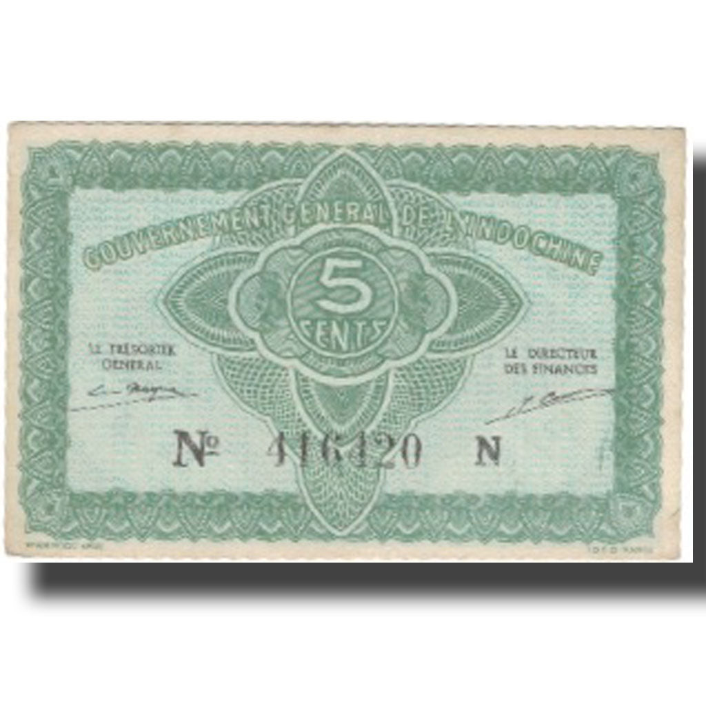 Banknote, FRENCH INDO-CHINA, 5 Cents, Undated (1942), KM:88a, AU(55-58)