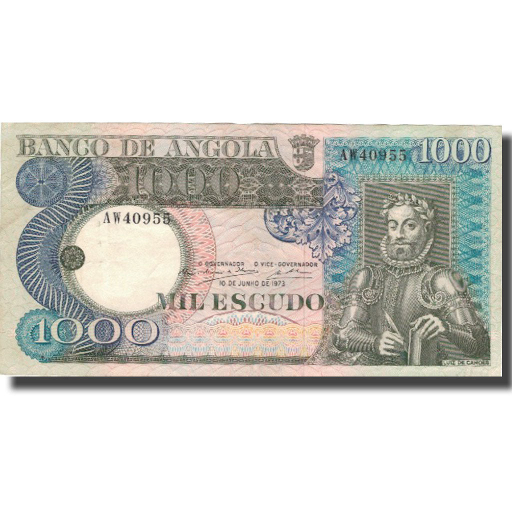 Billet, Angola, 1000 Escudos, 1973, 1973-06-10, KM:108, TTB+