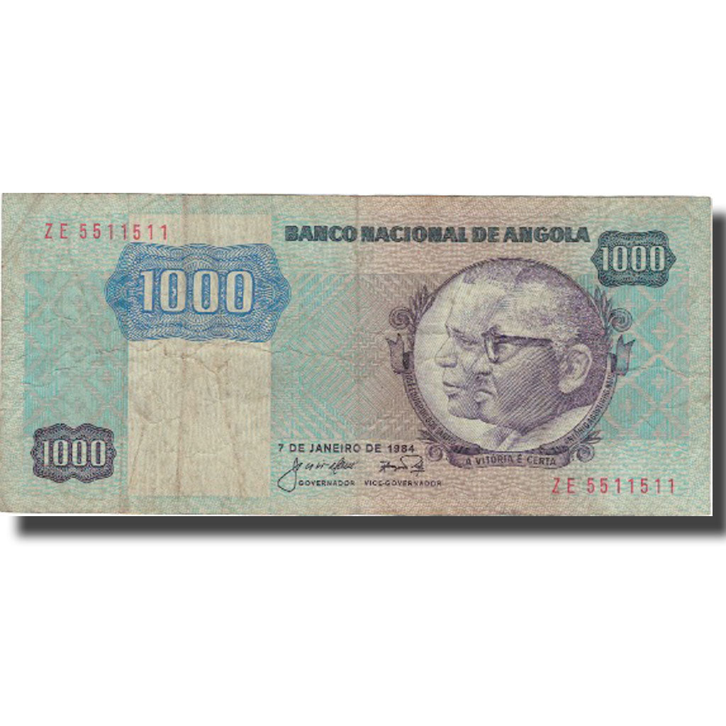 Geldschein, Angola, 1000 Kwanzas, 1984, 1984-01-07, KM:121a, S+