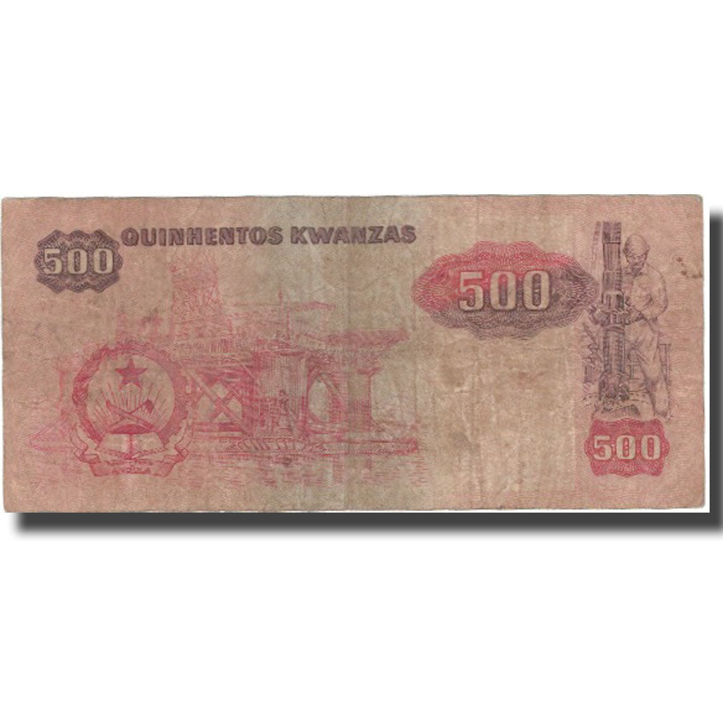 Banknot, Angola, 500 Kwanzas, 1984, 1984-01-07, KM:120A, F(12-15)