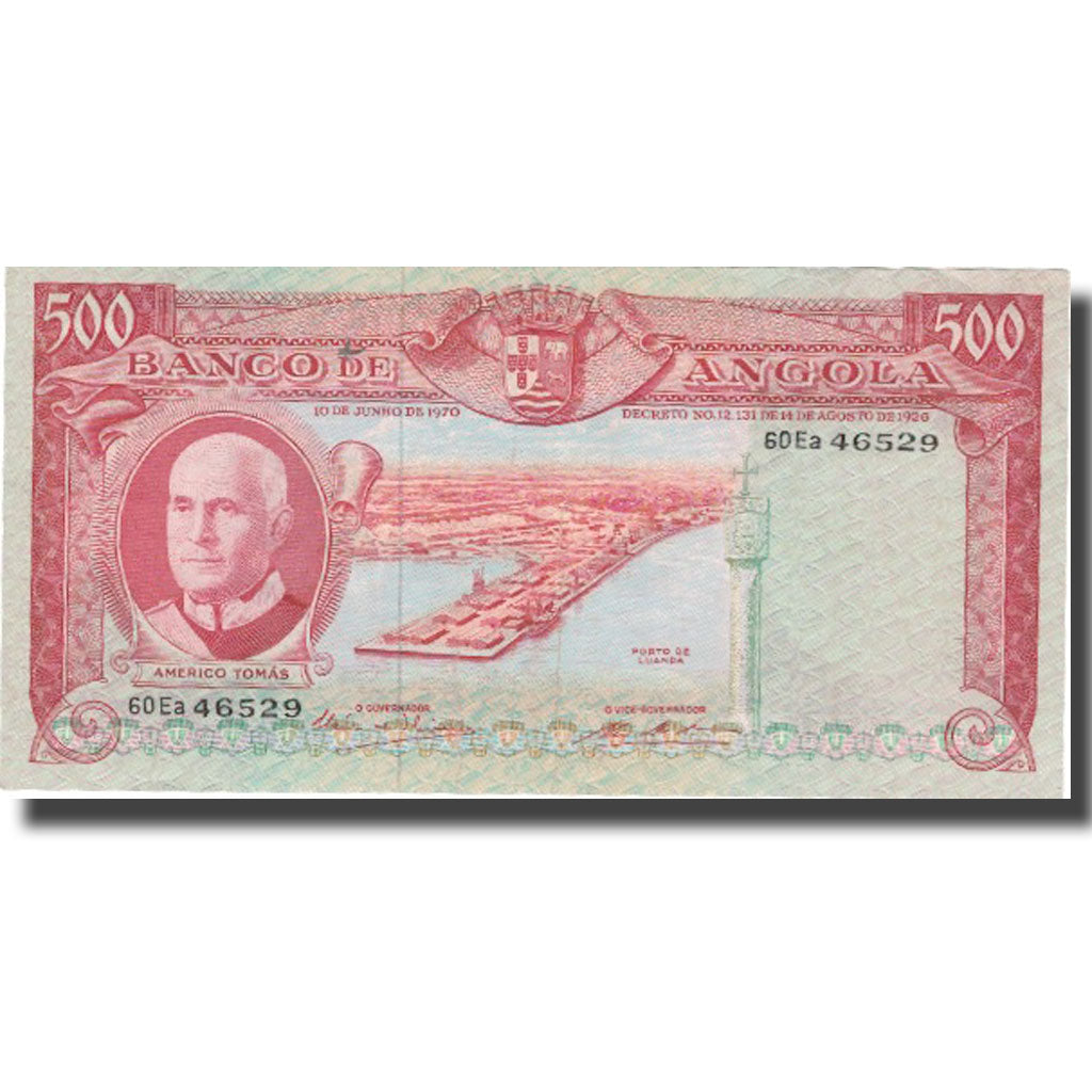 Banknote, Angola, 500 Escudos, 1970, 1970-06-10, KM:97, EF(40-45)