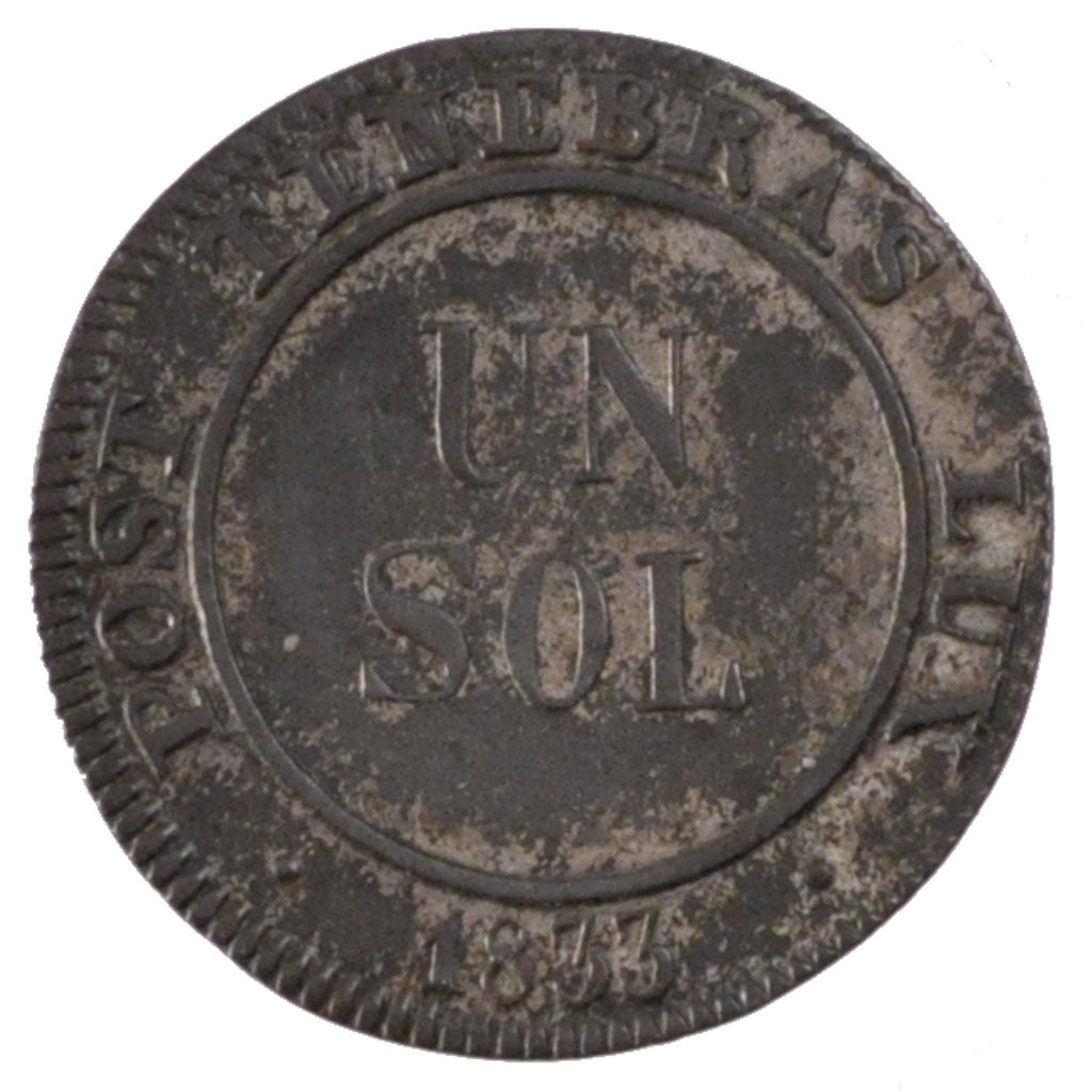 SWISS CANTONS, Sol, 1833, Genève, KM #120, EF(40-45), Billon, 1.00