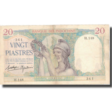 Geldschein, FRENCH INDO-CHINA, 20 Piastres, Undated (1936), KM:56b, SGE+