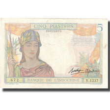 Banconote, INDOCINA FRANCESE, 5 Piastres, Undated (1936), KM:55b, BB+