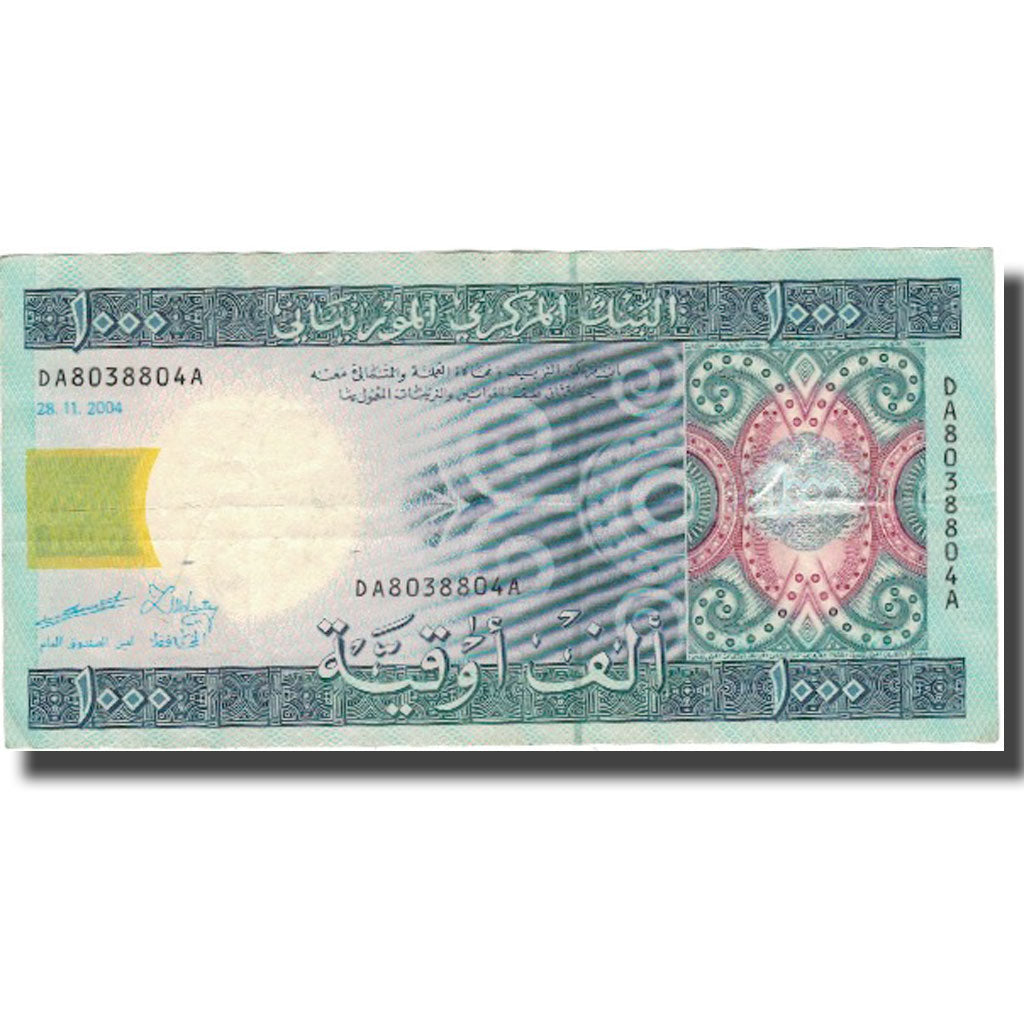 Billete, 1000 Ouguiya, 2001, Mauritania, 2001-11-28, KM:13a, MBC