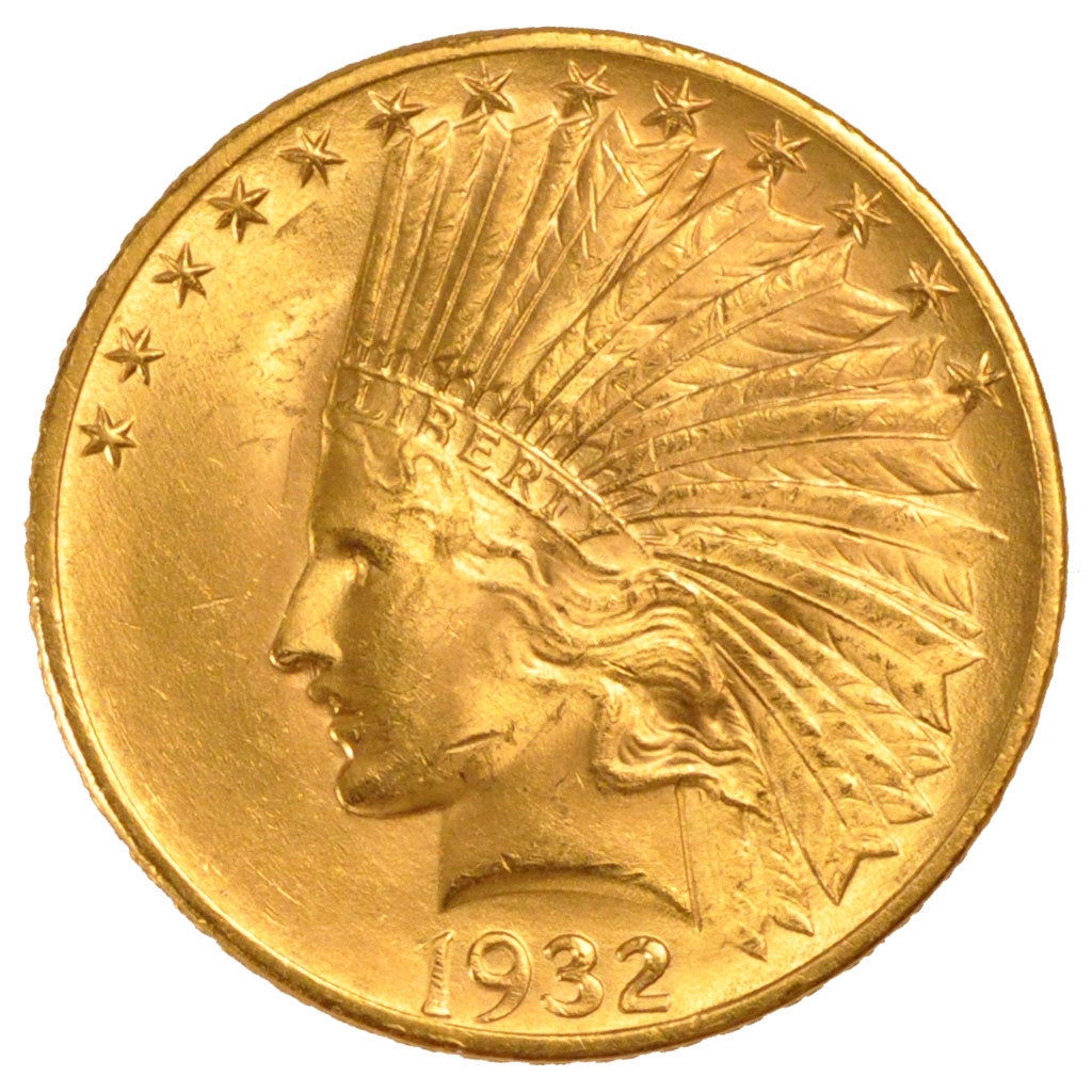 UNITED STATES, Indian Head, $10, Eagle, 1932, U.S. Mint, KM #130, AU(55-58),...