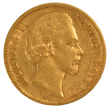 GERMAN STATES, 20 Mark, 1872, Munich, KM #894, EF(40-45), Gold, 7.93