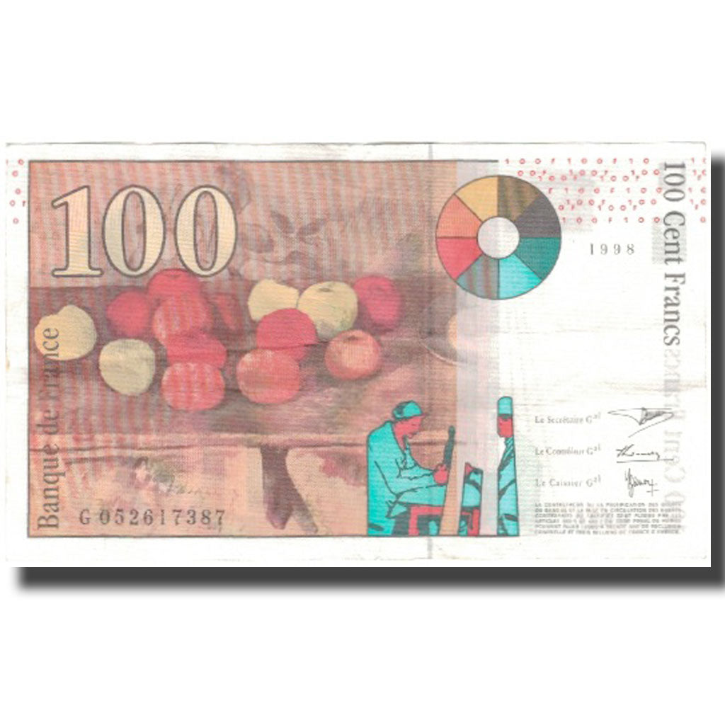 France, 100 Francs, 100 F 1997-1998 ''Cézanne'', 1998, 1998, EF(40-45)