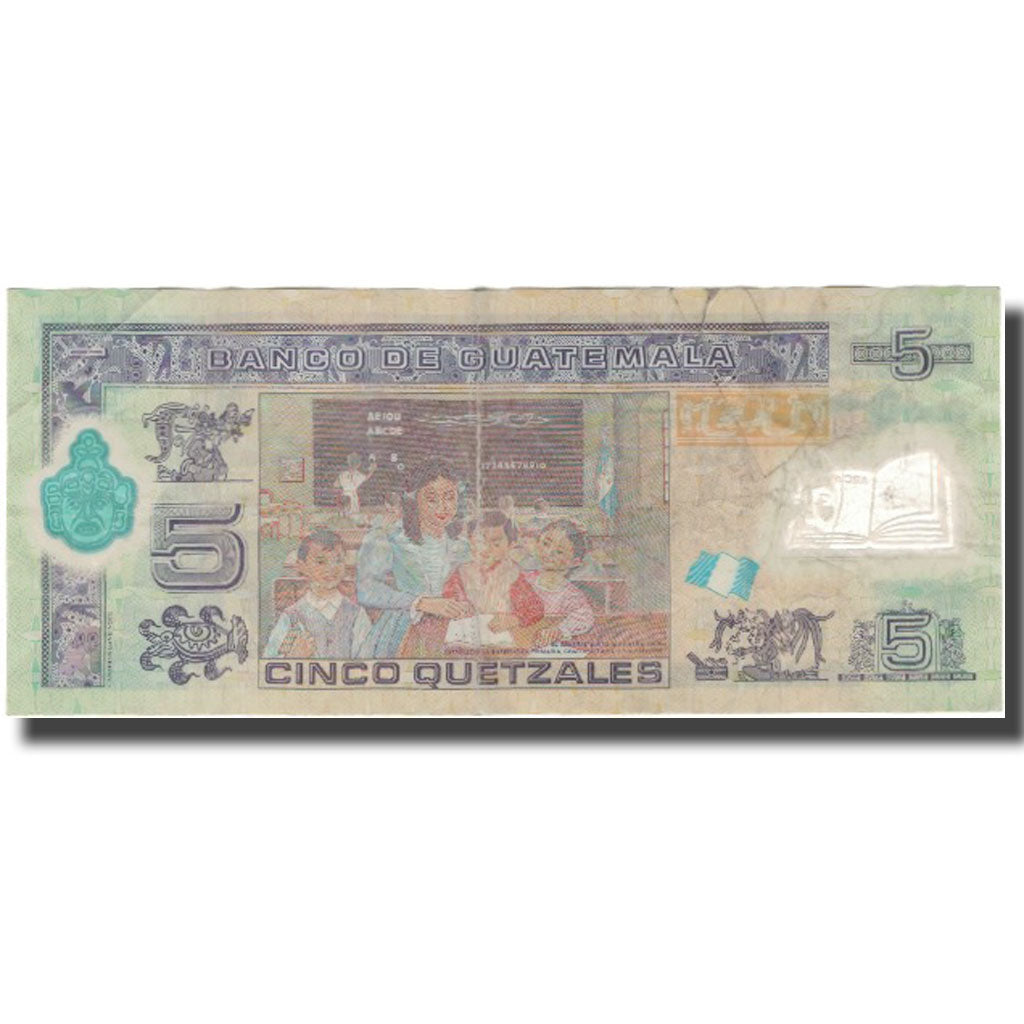 Banconote, Guatemala, 5 Quetzales, 2010, 2010-05-19, KM:122a, BB