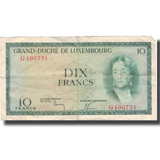 Banknote, Luxembourg, 10 Francs, Undated (1954), KM:48a, VF(30-35)
