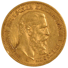 GERMAN STATES, 20 Mark, 1888, Berlin, KM #515, EF(40-45), Gold, 7.95